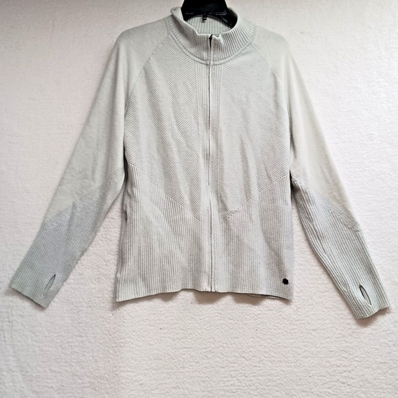 Royal Robbins Merino Wool‎ Blend Women’s XL Trim Fit Full Zip Sweater Thumbhole - Picture 1 of 13
